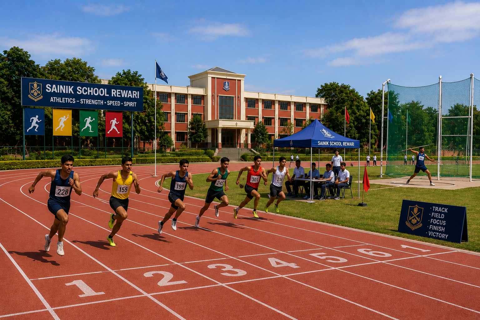 Athletics training at Sainik School Nalanda