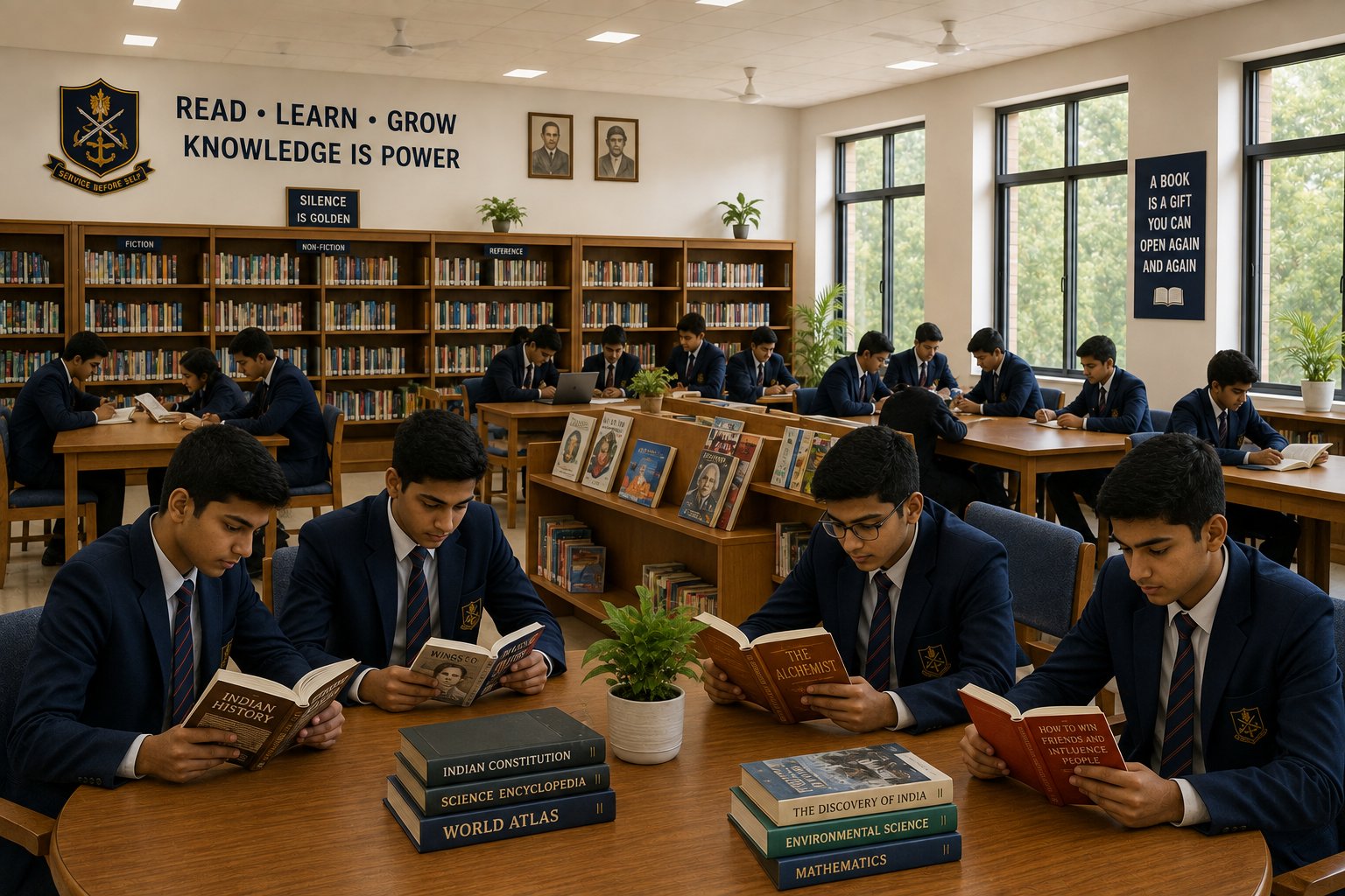 Students participating in activities at Sainik School Nalanda